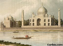 Engraving of Taj Mahal 